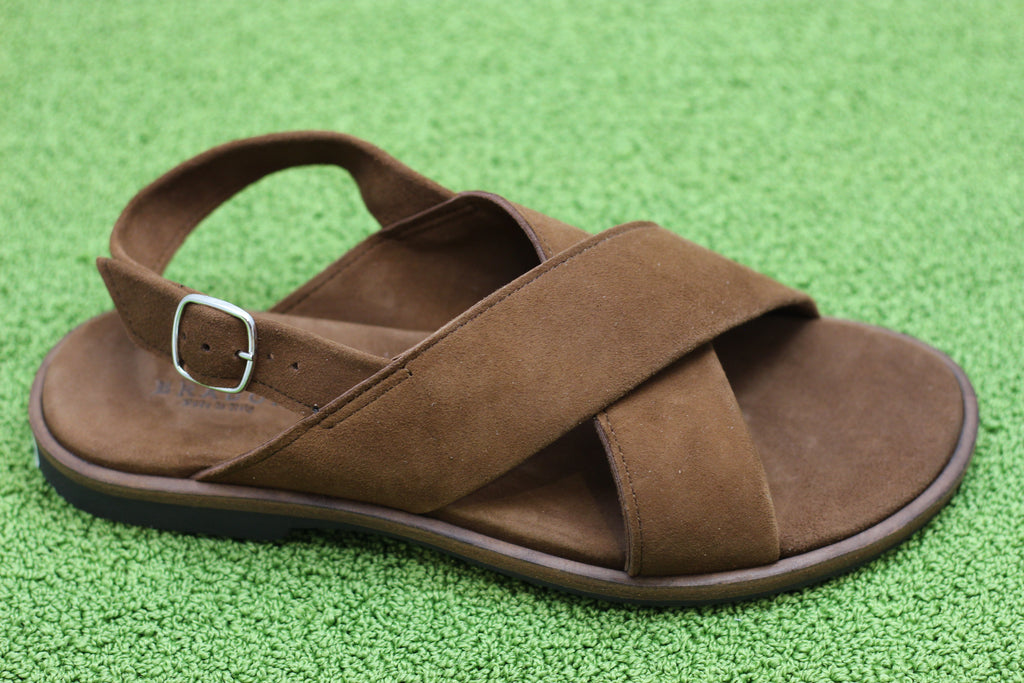 Women's 90876 Sandal - Chocolate Suede Side Angle View