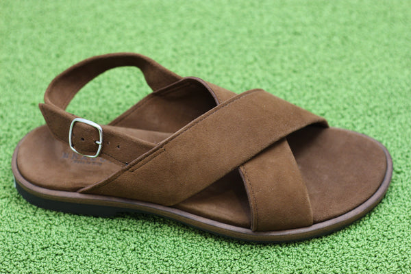 Women's 90876 Sandal - Chocolate Suede Side Angle View