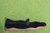 Women's Pulse Mary Jane Sneaker- Black Suede Nylon Side View