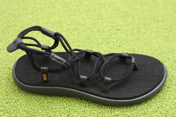 Women's Voya Sandal- Black Synthetic Side Angle View