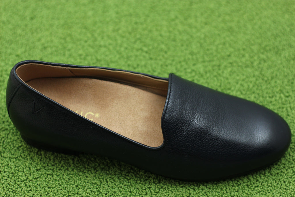 Women's Willa Slip On - Black Leather Side Angle View