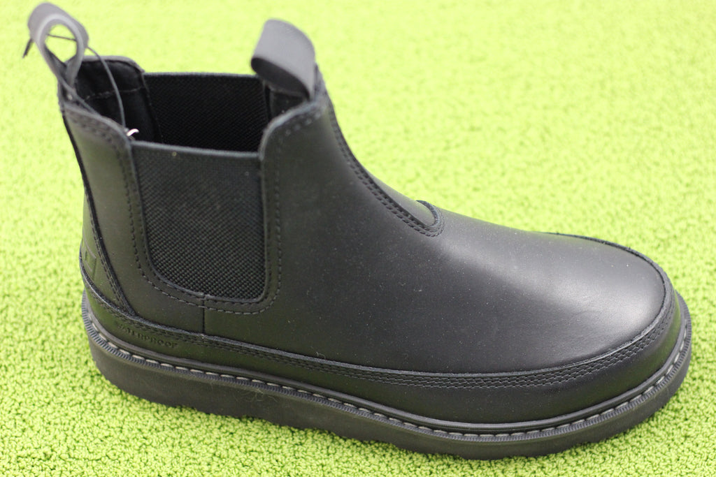 Mens Slabtown Chelsea Boot - Black Leather Side Angle View