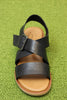 Women's Dara Sandal - Black Leather Top View