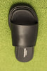 Womens Connie Slide Sandal - Black Leather Top View
