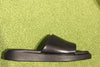 Womens Connie Slide Sandal - Black Leather Side View