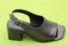 Women's Teresa Slingback Heel- Black Calf Side Angle View
