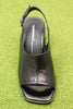 Women's Teresa Slingback Heel- Black Calf Top View