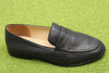 Women's Faith Loafer- Black Leather Side Angle View