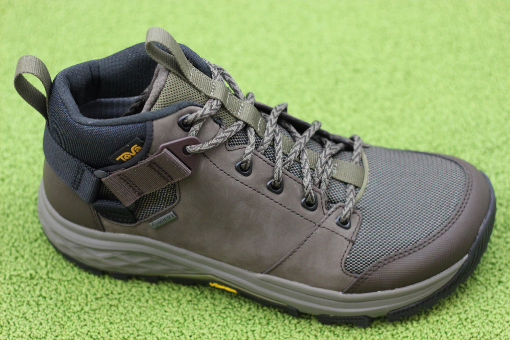 Men's Grandview GTX Boot - Chocolate/Dk Olive Nubuck/Mesh Side Angle View