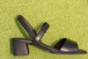 Womens Katie Sandal - Black Leather Side View