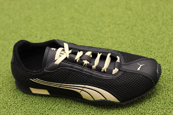 Women's H Street OG Sneaker -Black/Buttercreme Mesh/Leather Side Angle View