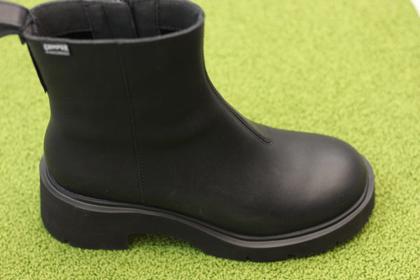 Womens Milah Waterproof Boot  - Black Leather Side Angle View
