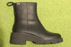 Womens Milah Waterproof Boot  - Black Leather Side View