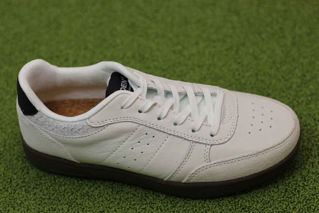 Womens Bjork Sneaker  - Blanc de Blanc Leather Side Angle View