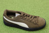 Unisex Suede Charles - Brown/White Suede/Leather Side Angle View
