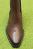 Women's Paalmira Chelsea Boot - Brown Leather Top View