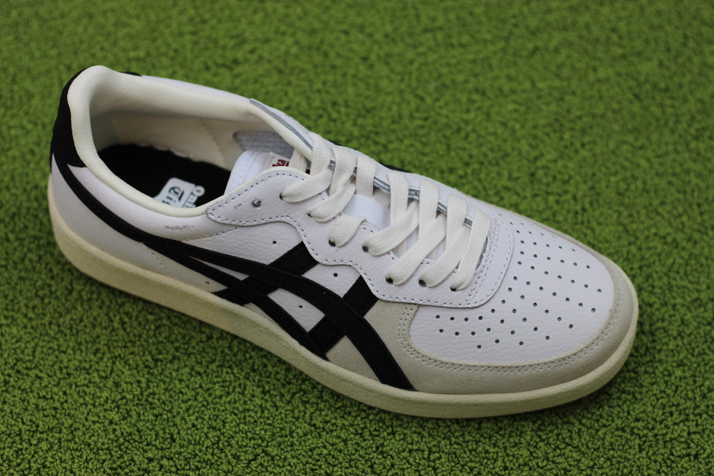 Onitsuka Tiger GSM Sneaker - White/Black Leather/Suede Side Angle View