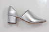 Intentionally Blank Women's Perf Hi Pump - Silver Metallic Leather Side View
