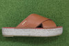 Act Series Women's Uccle Slide Sandal - Brown Leather Side View