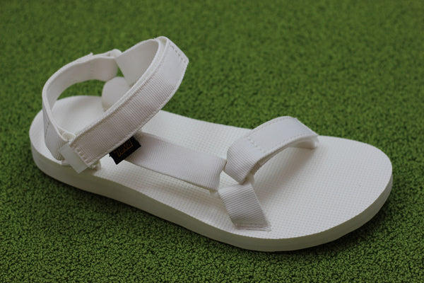 Teva Women's Universal Sandal- Bright White Nylon Side Angle View