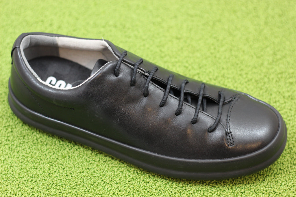 Camper Mens Chasis Sport Sneaker - Black Leather Side Angle View