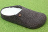 Birkenstock Mens Zermatt Slipper - Mocha Wool/Shearling Side Angle View