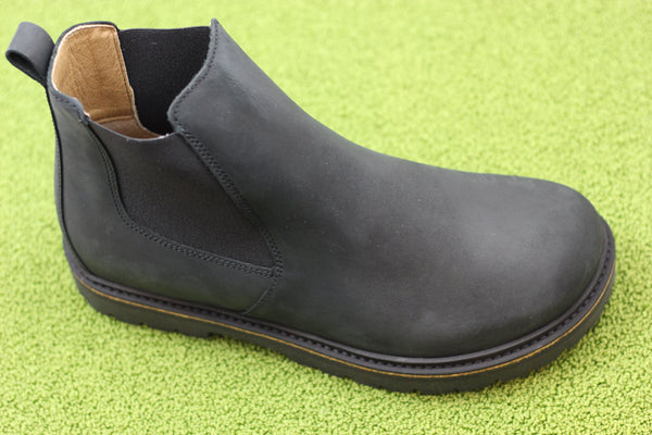Birkenstock Men's Stalon Boot - Black Leather Side Angle View