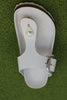 Birkenstock Women's Gizeh Big Buckle Sandal - White Leather Top View