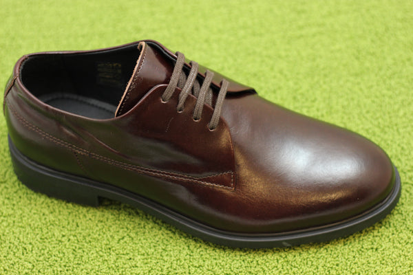 Shoe The Bear Mens Linea Derby Oxford - Brown Leather Side Angle View
