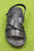 Brador Women's 34260 Sandal - Black Leather Top View