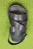 Brador Women's 34260 Sandal - Black Leather Top View