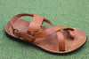 Brador Women's 34723 Toe Thong Sandal - Cuoio Leather Side Angle View