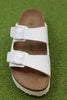 Papillio Women's Arizona Platform Vegan Sandal - White Birko Flor Top View