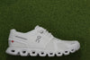 On Running Womens Cloud Waterproof Sneaker - All White Mesh Side View