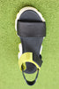 Sorel Women's Kinetic Sandal - Black Leather Top View