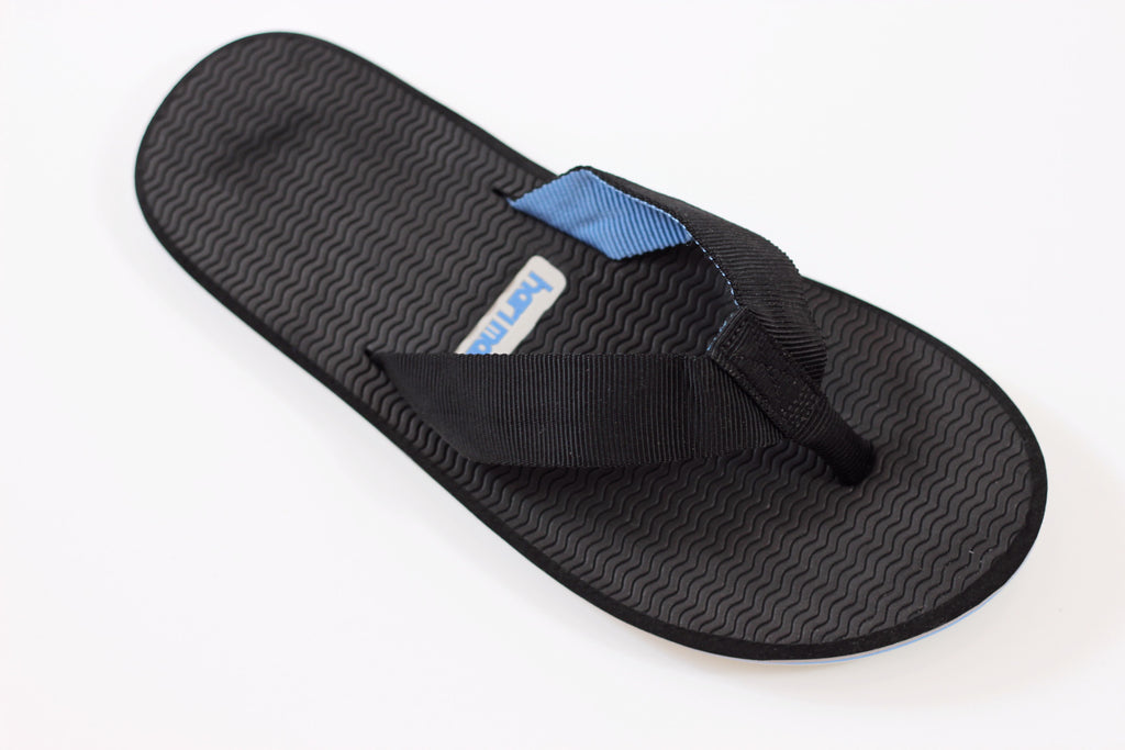 Hari Mari Men's Dunes Sandal - Black Nylon Side Angle View