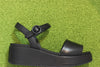 Camper Womens Misi Sandal - Black Leather Side View