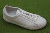 Clae Unisex Bradley Sneaker -  Triple White Leather Side Angle View