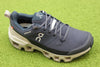 On Running Womens Cloudwander Waterproof Sneaker - Navy  Synthetic Side Angle View