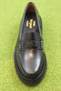 GH Bass Women's Whitney Super Lug Loafer - Black Leather Top View