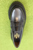 GH Bass Women's Whitney Super Lug Loafer - Black Leather Top View
