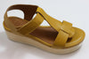 Coclico Women's Ally Sandal - Ambra Leather Side Angle View