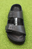 Birkenstock Women's Arizona Exquisite Sandal - Black Grain Leather Top View