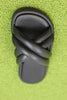 Shoe The Bear Womens Lotta Cross Sandal - Black Leather Top View