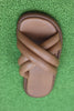 Shoe The Bear Womens Lotta Cross Sandal - Tan Leather Top View